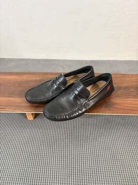 Marc Joseph New York Black Leather Perforated Driving Loafers - 10.5